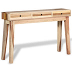 vidaXL Solid Reclaimed Wood Console Table with Drawers - Vintage-Style Handmade Wooden Entry Table - Hallway Table with Ample Storage Space