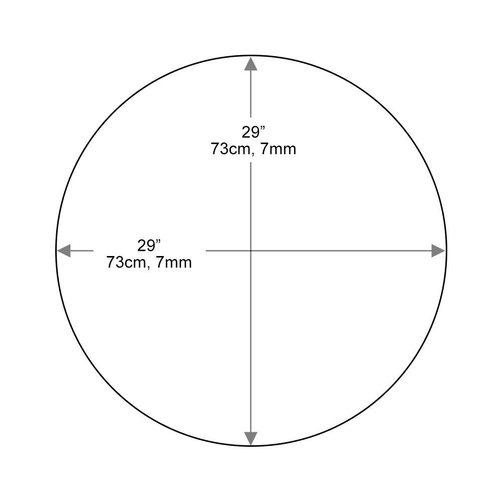 Dulles Glass 29' Round Glass Table Top - Tempered - 1/4' Thick - Flat Polished Glass