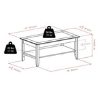 Winsome Wood Santino Coffee Table, Oyster Gray