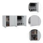 Kitchen Cabinet Durham, Four Doors - White