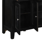 Acme Hussein Server in Marble & Black Finish