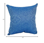 Blazing Needles Square Polyester Jacquard Throw Pillows, 17", Mabul Aegean 2 Count