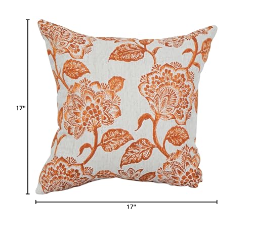 Blazing Needles Square Jacquard Throw Pillow, 17", Vivier Bitter