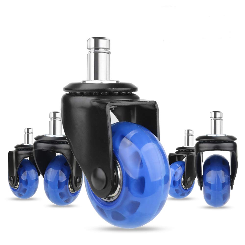 8T8 Upgraded Chair Caster Wheels 2', Quiet and Smooth Gliding,Heavy Duty Wheels with Plug-in Stem 11X22 (7/16'X7/8'), Safe fo