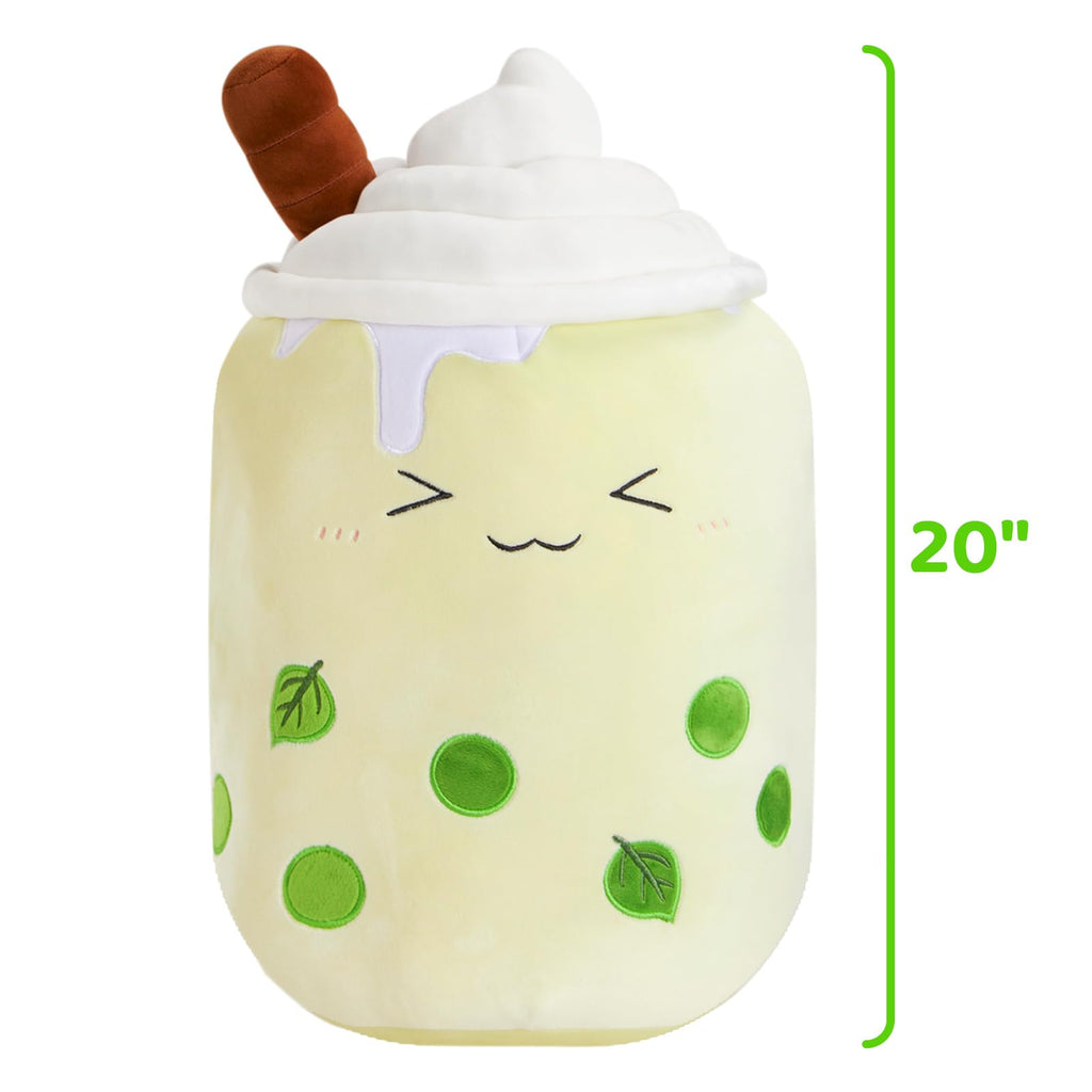 Athoinsu Green Matcha Milky Tea Plush Pillow 20' Giant Kawaii Stuffed Bubble Animal Toy Birthday Christmas Holiday Valentines G