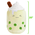Athoinsu Green Matcha Milky Tea Plush Pillow 20' Giant Kawaii Stuffed Bubble Animal Toy Birthday Christmas Holiday Valentines G