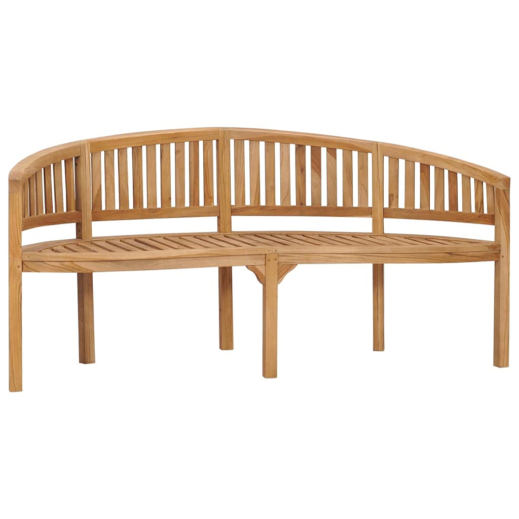 Furniking Banana Bench 70.9" Solid Teak Wood