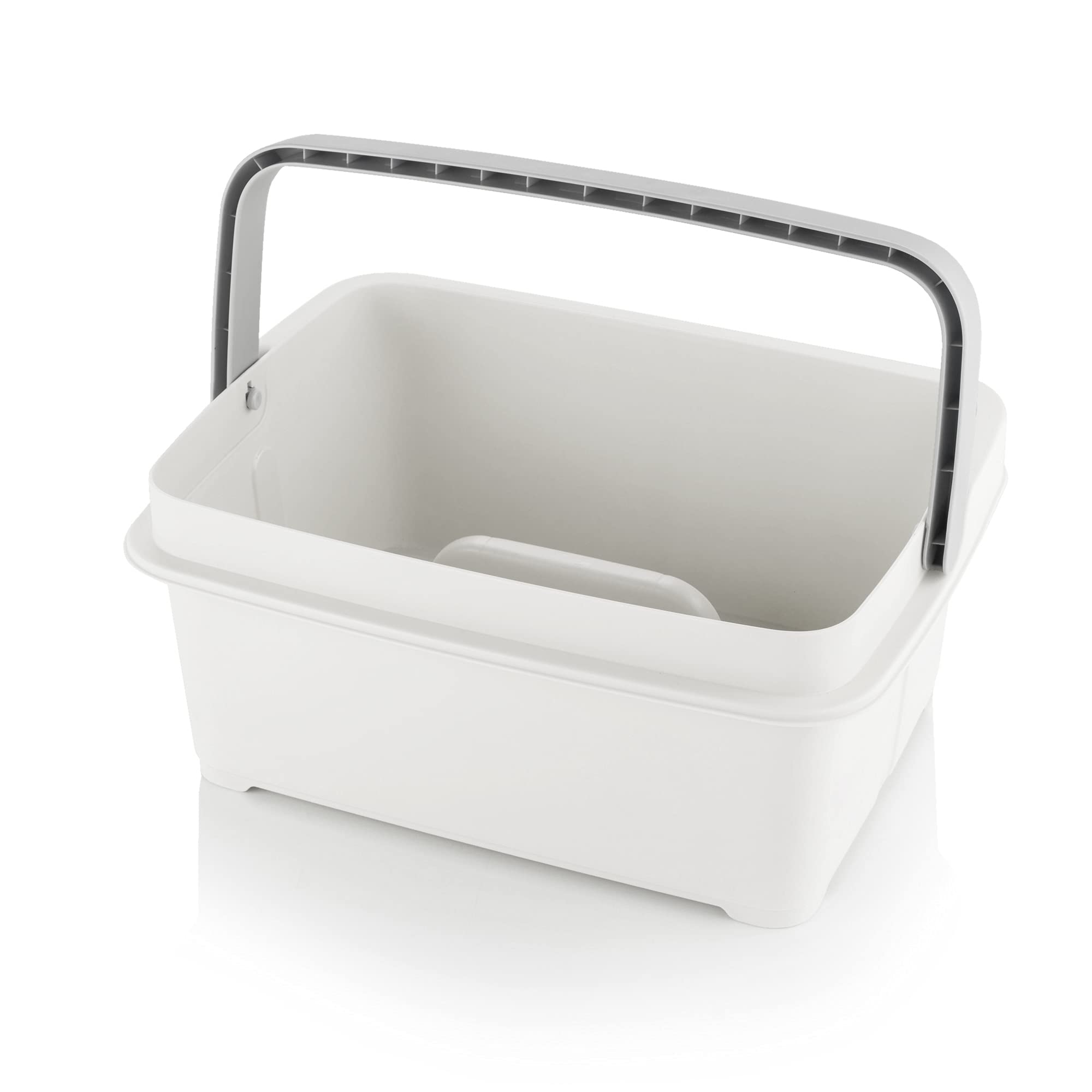 Minky Large Storage Caddy - Easy To Clean Plastic Storage Bin With Foldaway Handle - Perfect For Cleaning, Crafts, Baby Items, D