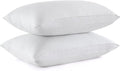 Puredown Goose Feather Down Pillows, Standard Size Soft Bed Pillows For Sleeping With 100% Cotton Shell Set Of 2