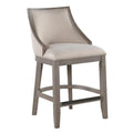 American Woodcrafters Paighton Solid Wood Driftwood Gray Finish Counter Stool