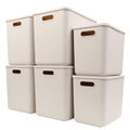 Yishyfier Plastic Storage Baskets With Lid Organizing Container Lidded Knit Storage Organizer Bins for Shelves Drawers Desktop C