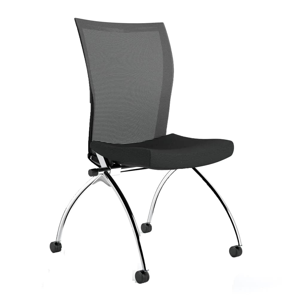 Mayline Set of 2 High Back Training Chair with No Arms in Silver Finish TSH2BS