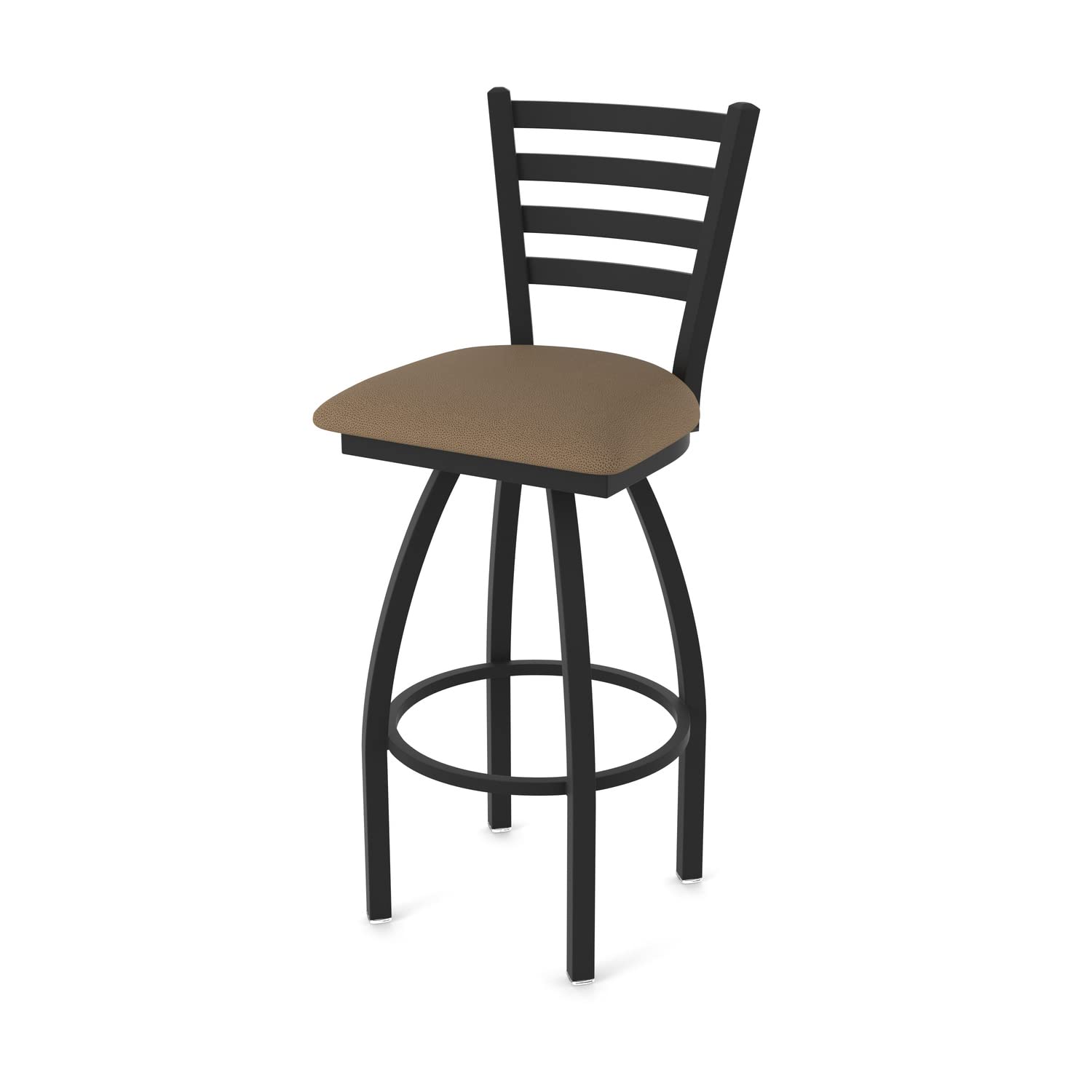 410 Jackie 25 Swivel Counter Stool with Black Wrinkle Finish and Rein Thatch Seat