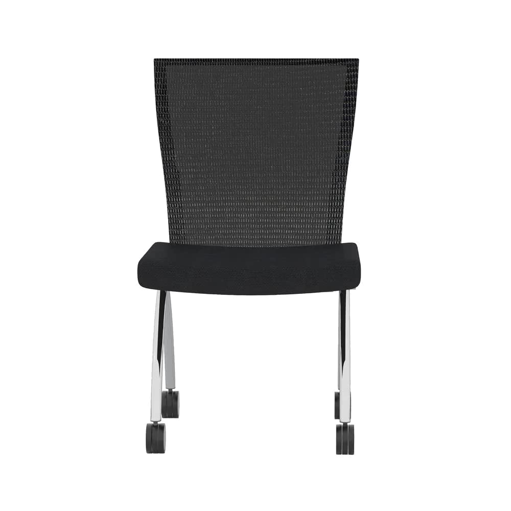 Mayline Set of 2 High Back Training Chair with No Arms in Silver Finish TSH2BS