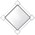 Acme Asbury Metal Frame Wall Accent Mirror In Mirrored And Chrome