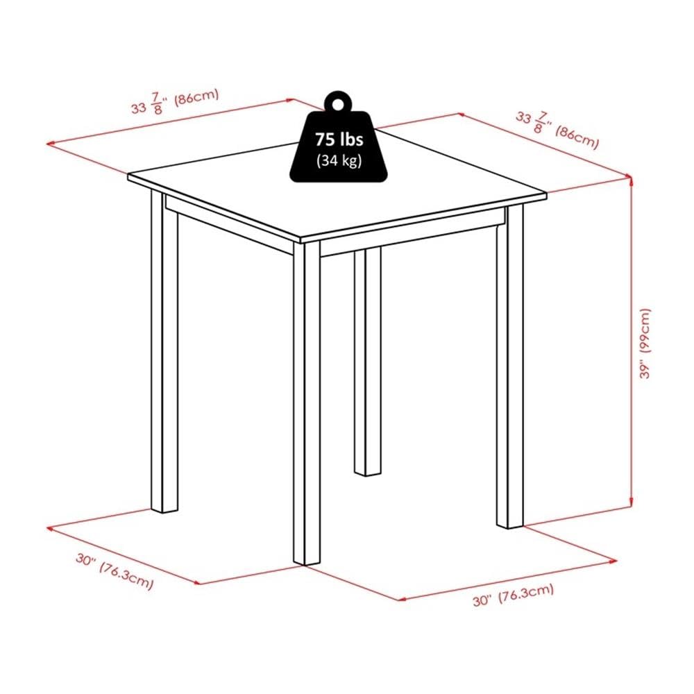 Winsome Parking 3-pc Pub Set Dining Table, Walnut