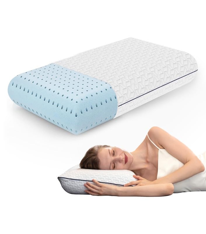 Vaverto King Size Pillow - 1-Pack Memory Foam Gel Pillow King Size, Firm Support For Neck, Shoulder, Back, Side, And Stomach Sle