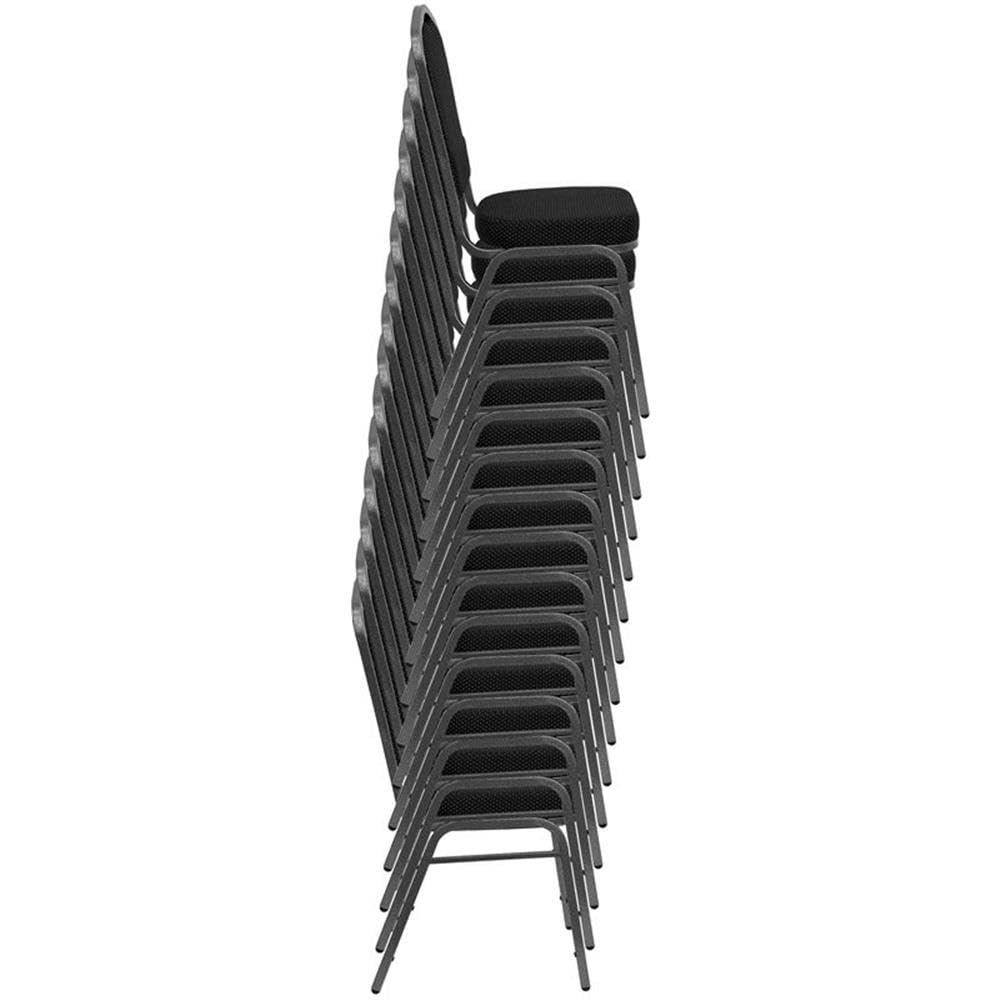 Flash Furniture HERCULES Series Crown Back Stacking Banquet Chair in Blue Fabric - Silver Frame