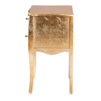 Baxton Studio 2-Drawer End Table, Gold Finished, MDF & Firwood, 22.8"x15.7"x28"
