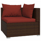 vidaXL Modular Designed Poly Rattan Patio Lounge Set – Durable Lightweight Frame, Water-Resistant Material, Comfortable Cushions