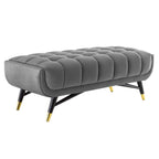 Modway Adept 47.5" Performance Velvet Bench In Gray