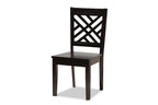 Baxton Studio Ela Dark Brown Finished Wood 5-Piece Dining Set