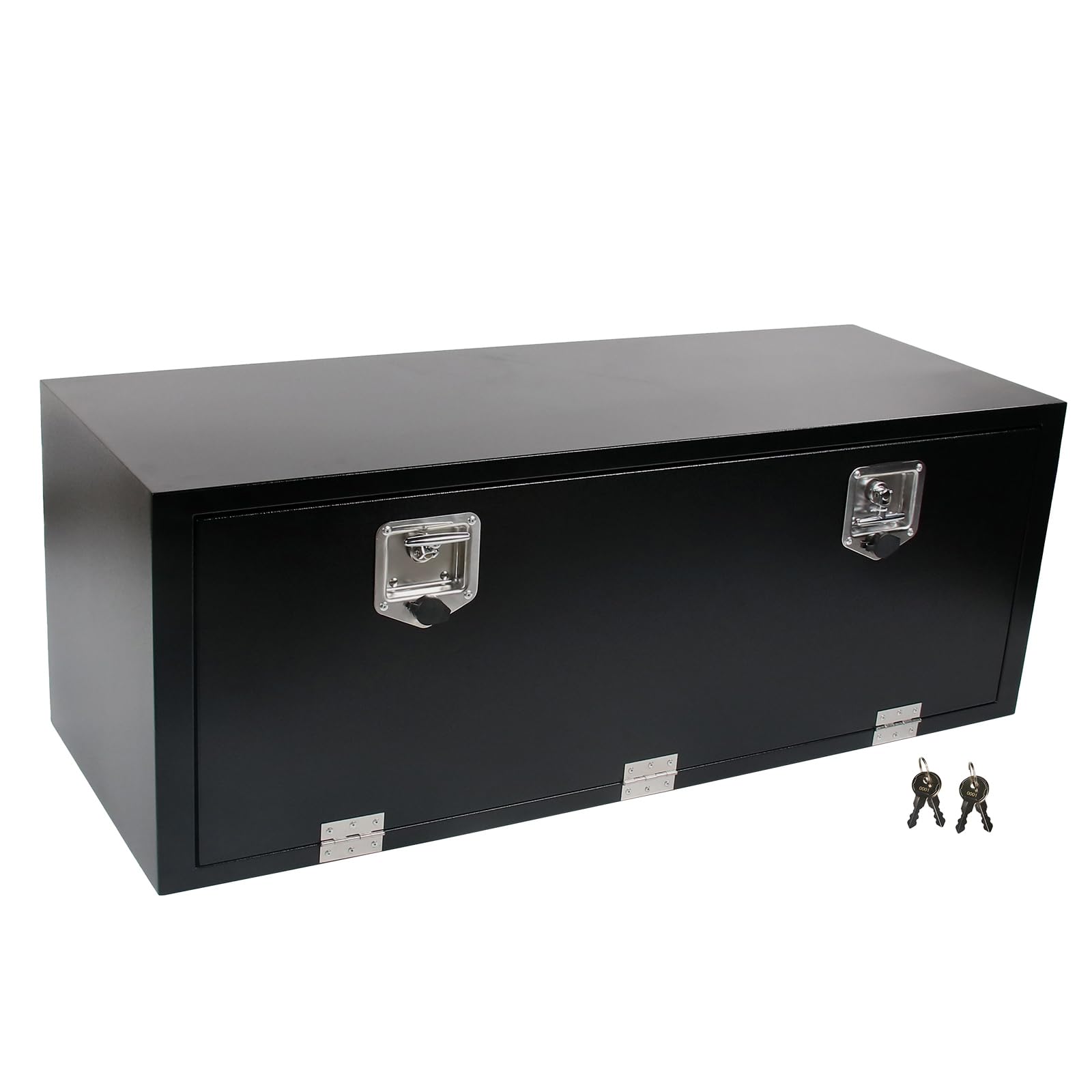 Fgjqefg 48 Inch Black Steel Tool Box Truck Car Outdoor Trailer Pickup Underbody Toolbox,Rv Storage Organizer,Underbody Truck Too