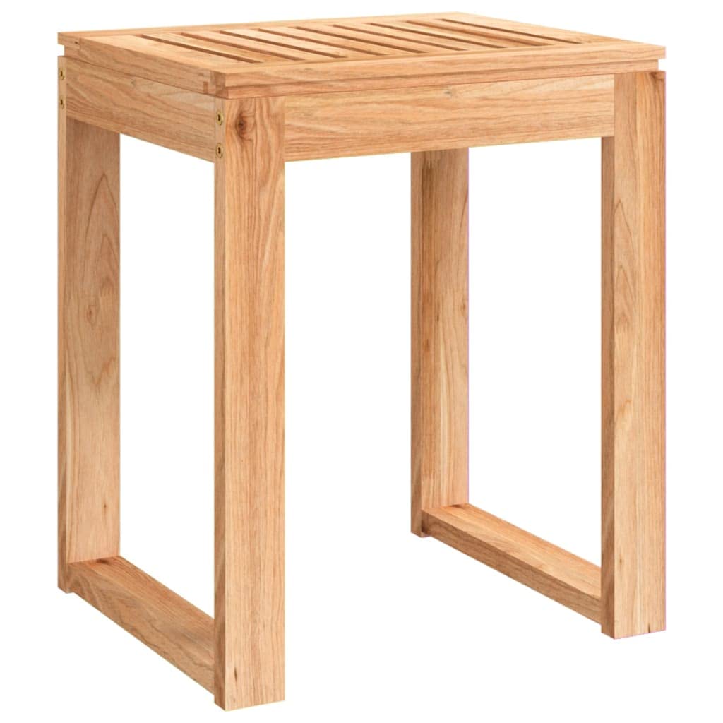 vidaXL Bathroom Stool, 15.7"x11.8"x18.1", Solid Wood Walnut - Rustic Farmhouse Style Home Decor Furniture