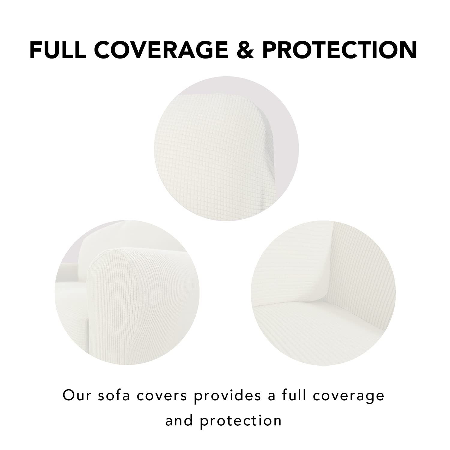 Purefit Stretch Recliner Sofa Slipcover With Pocket – Spandex Jacquard Non Slip Soft Couch Sofa Cover, Washable Furniture Protector With Elastic Bottom For Kids (Recliner, Cream)