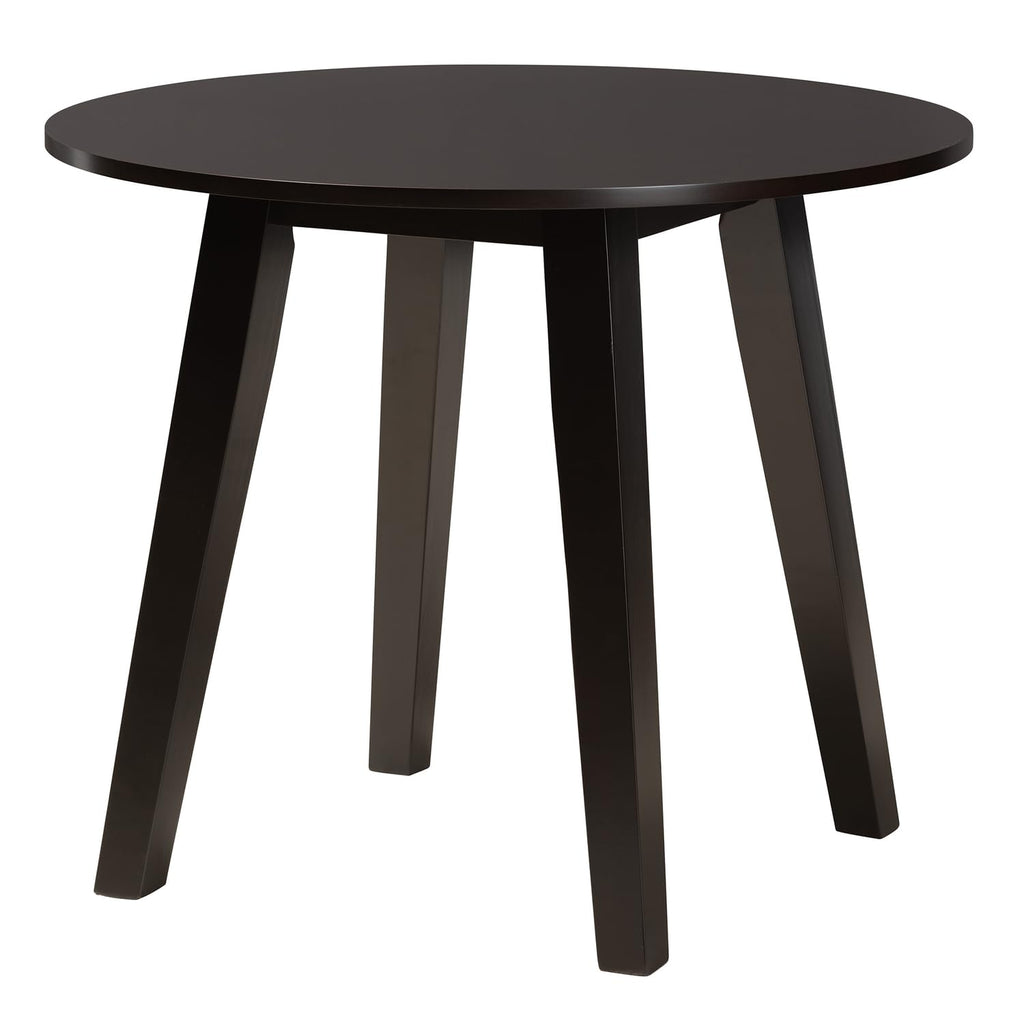 Baxton Studio Charlottle Modern Grey Fabric and Dark Brown Finished Wood 5-Piece Dining Set
