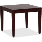 Lorell Mahogany Finish Solid Wood Corner Table
