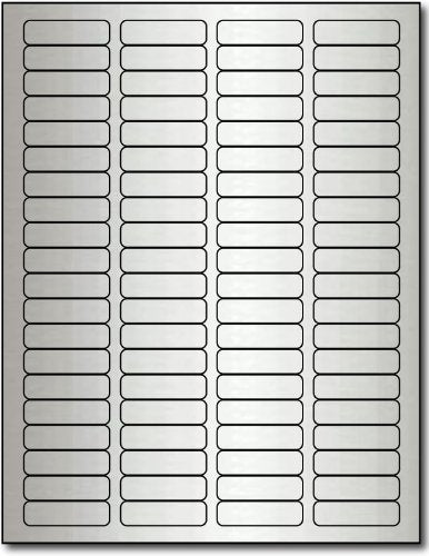 Silver Foil Return Address 1/2' X 1 3/4' Labels For Laser Printers - 800 Labels