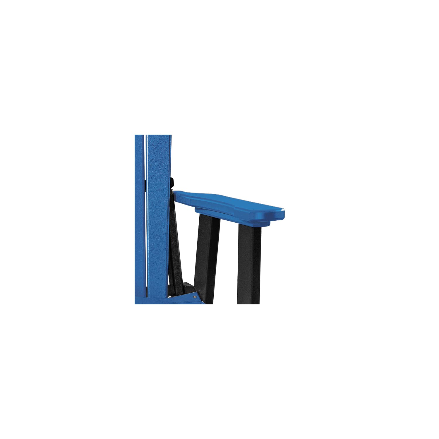 American Furniture Classics 510BBK Fan Back Swivel Glider, Blue and Black