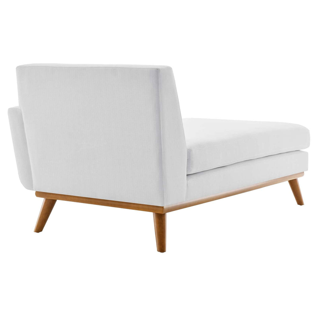 Modway Engage Facing Upholstered Fabric, Right-Arm Chaise, White