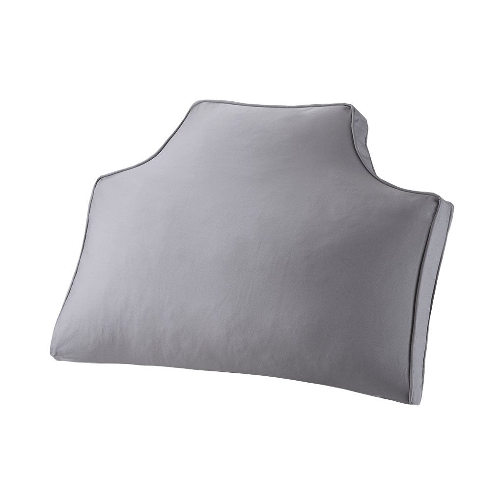 Intelligent Design Oversized 100% Cotton Headboard Pillow Cushion For Bed, Leaning Back Support, 1 Count (Pack Of 1), Grey