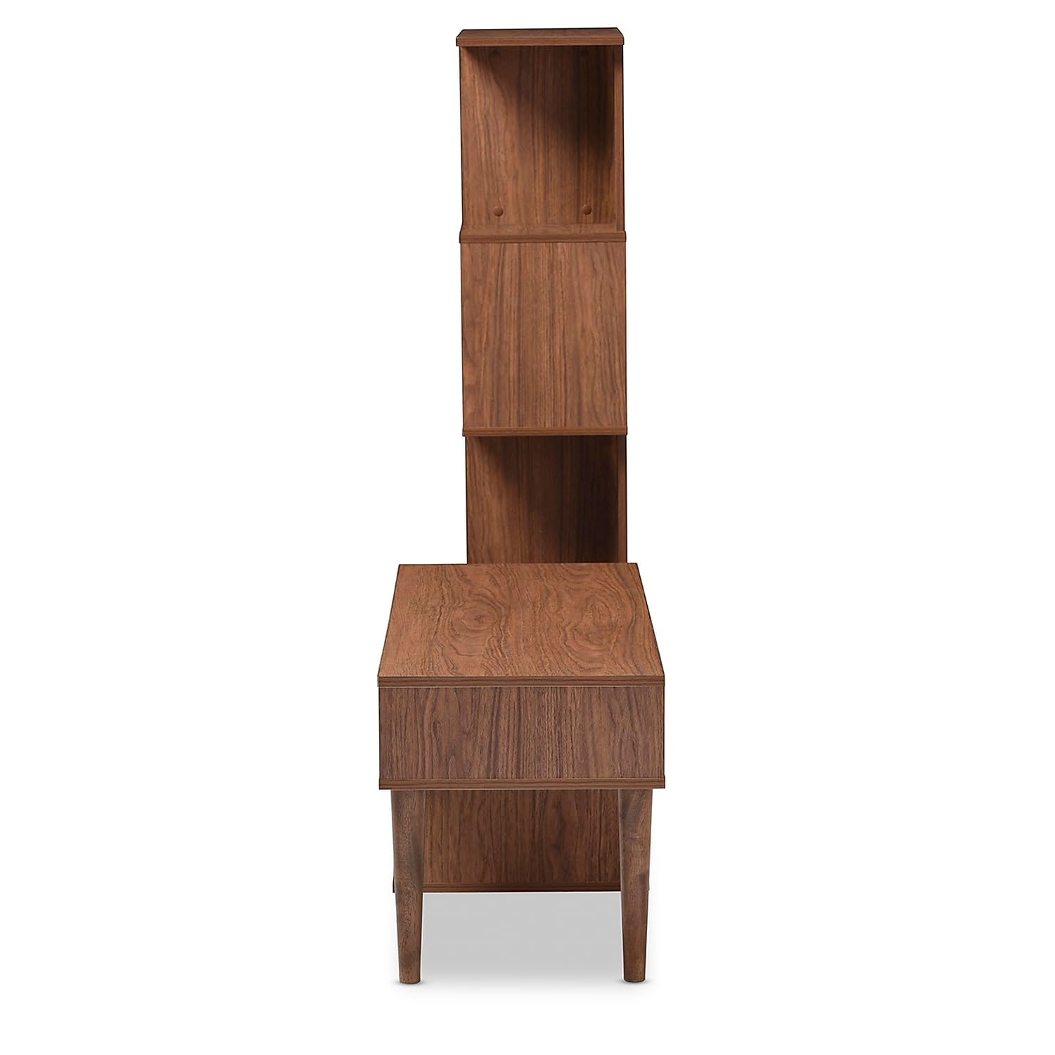 Baxton Studio Haversham Wood TV Stand, Screens up to 40-inch, Walnut Brown (121-6784-HiT)