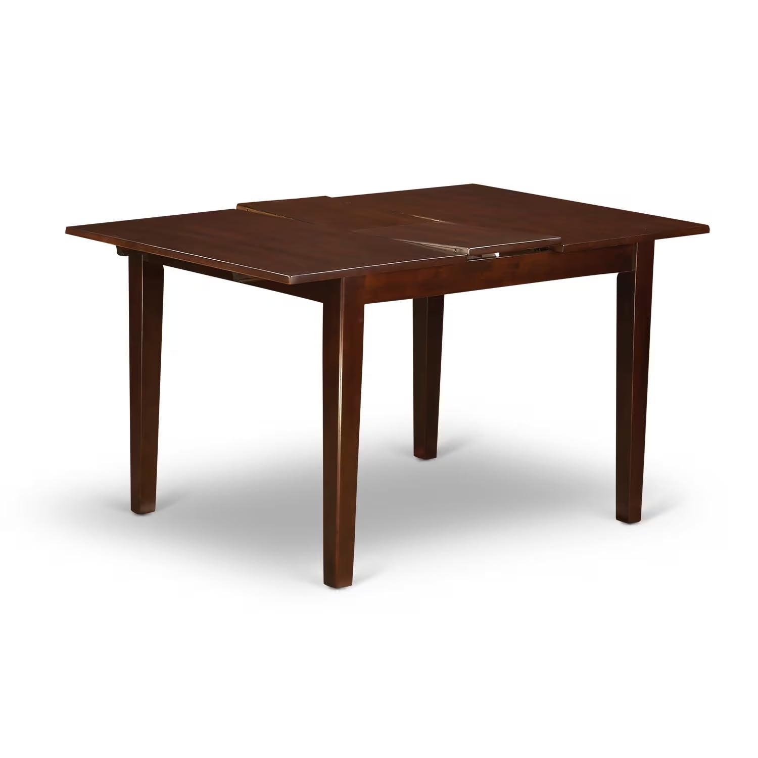 East West Furniture MLCA5C-MAH-W 5 Piece Dining Room Furniture Set Includes a Rectangle Kitchen Table with Butterfly Leaf and 2 Dining Chairs with 2 Benches, 36x54 Inch, Mahogany