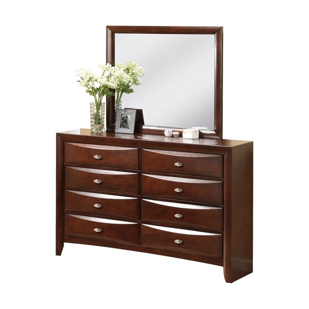 Acme Ireland Rectangular Wooden Mirror in Espresso
