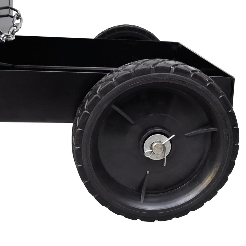 Welding Cart Black with 3 Shelves Workshop Organizer