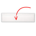 Storesmart - Peel & Stick 1' X 4' Shelf Tag/Label Holders - 100-Pack - Open Long Side - Spcstb2432L-100