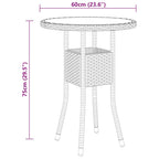 vidaXL 3 Piece Patio Dining Set Poly Rattan Beige