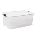 Sterilite 16-Pack Ultra Latching Box, Plastic Storage Organizer Bins W/Lids, 116 Quart