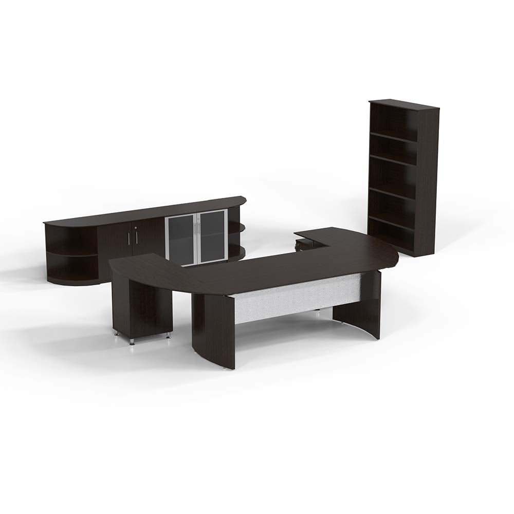 Mayline MVB5LDC Medina 5-Shelf Bookcase, 68"H, Mocha Laminate