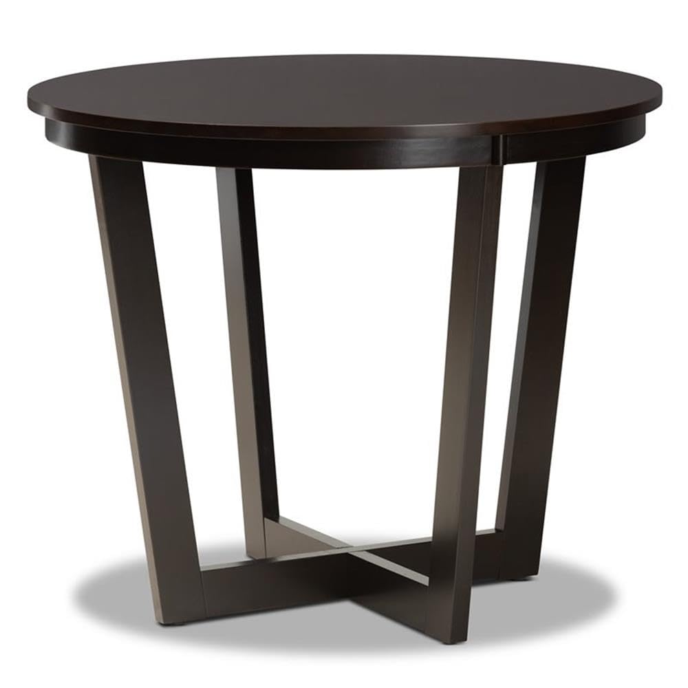 Baxton Studio Salida Modern and Contemporary Transitional Dark Brown Finished Wood 5-Piece Dining Set