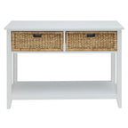 Acme Flavius 2-Drawer Wooden Console Table in White