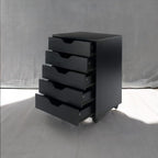 Ergode Wood Halifax 5-Drawer Cabinet - Versatile Storage Solution, Sleek Design