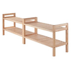 Winsome Mercury Shoe Rack, Natural, 27.24x10.71x32.01, Model 81429, Stylish Storage Solution