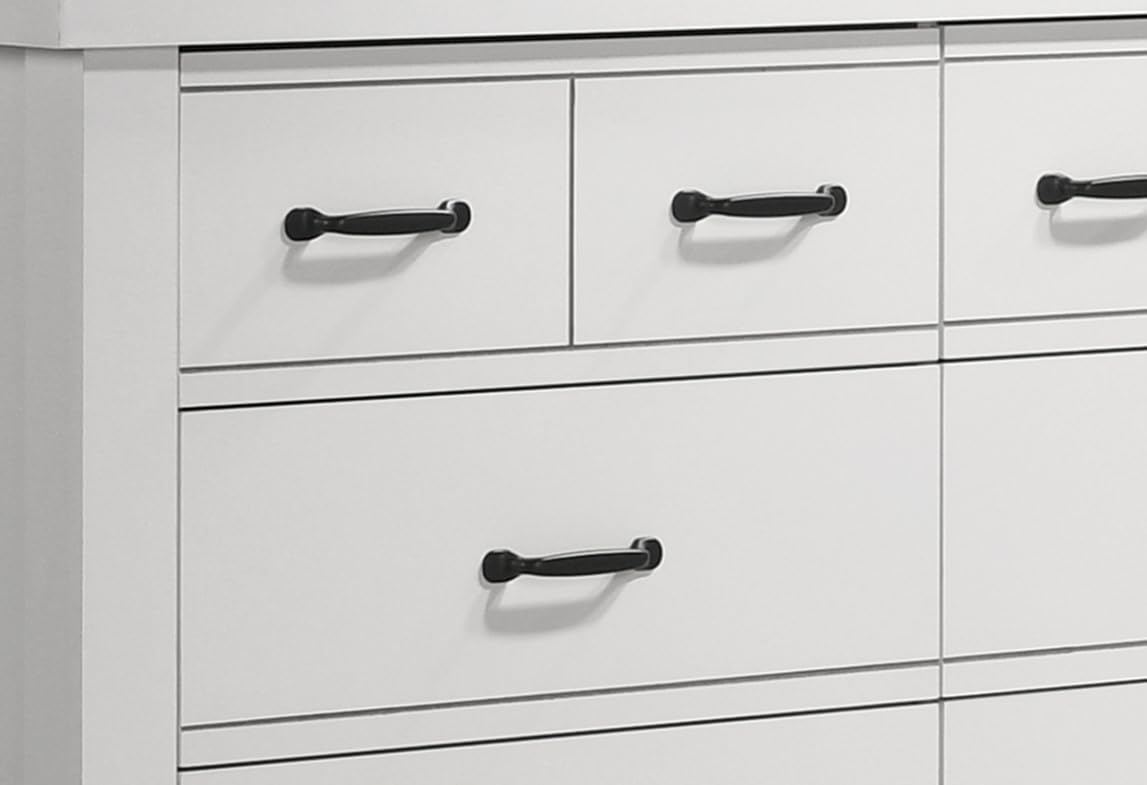 LILOLA LIVING Cassini 6-Drawer Dresser White Paper Laminate 51-inch