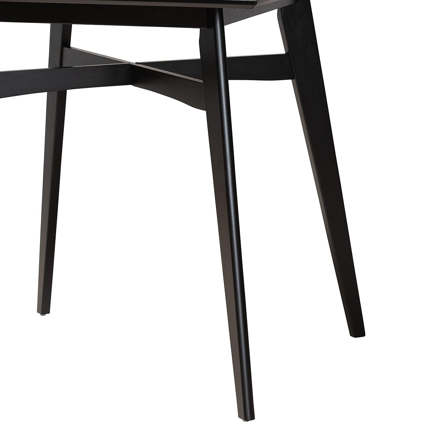 Baxton Studio Leena Counter Height Pub Table, 35.4-inch D x 35.4-inch W, Black (234-13287-HiT)