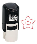 Round Teacher Stamp - Happy Star - Red Ink